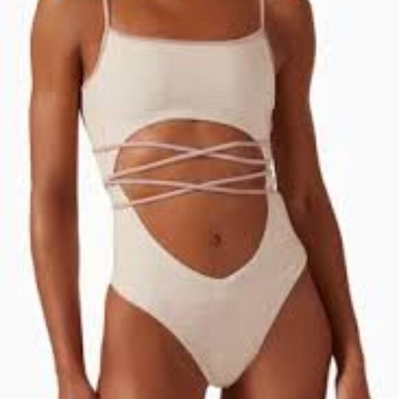 Frankie's Bikinis Alice Terry Wrap Leopard Print One Piece Large - Picture 3 of 6